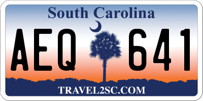 SC license plate AEQ641