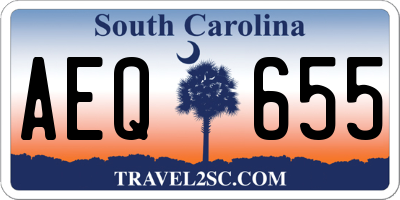 SC license plate AEQ655