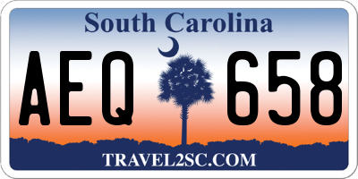SC license plate AEQ658