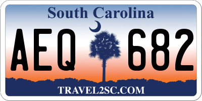 SC license plate AEQ682