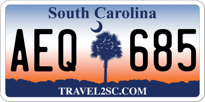 SC license plate AEQ685