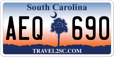 SC license plate AEQ690