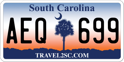 SC license plate AEQ699