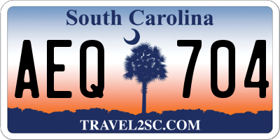 SC license plate AEQ704