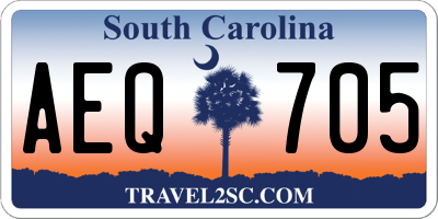 SC license plate AEQ705