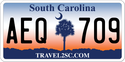 SC license plate AEQ709