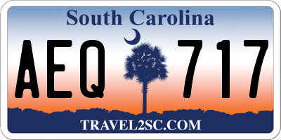 SC license plate AEQ717