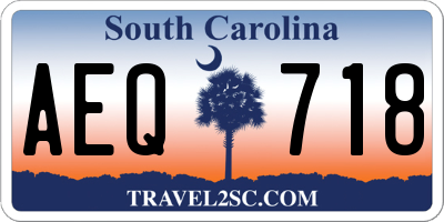 SC license plate AEQ718
