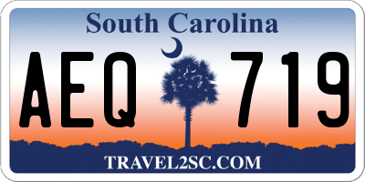 SC license plate AEQ719