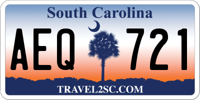 SC license plate AEQ721