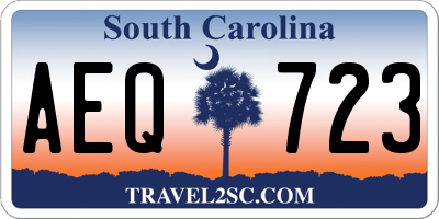 SC license plate AEQ723