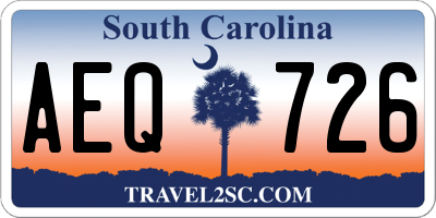 SC license plate AEQ726