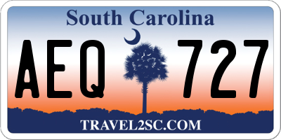 SC license plate AEQ727