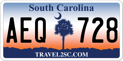 SC license plate AEQ728