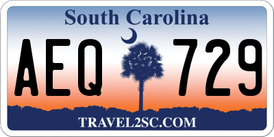 SC license plate AEQ729