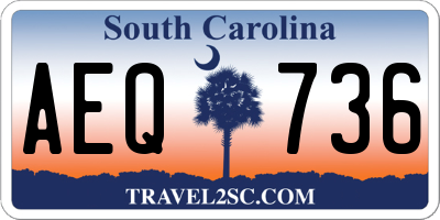 SC license plate AEQ736