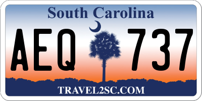 SC license plate AEQ737