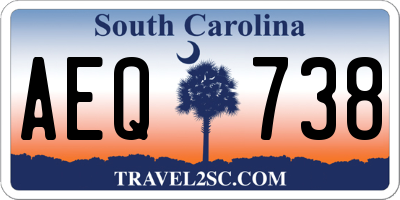 SC license plate AEQ738