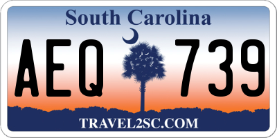 SC license plate AEQ739