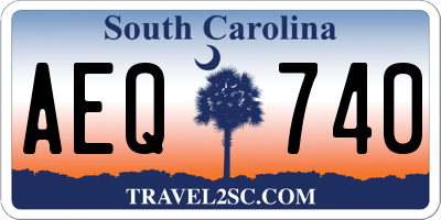 SC license plate AEQ740