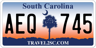 SC license plate AEQ745