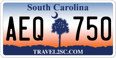 SC license plate AEQ750