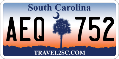 SC license plate AEQ752