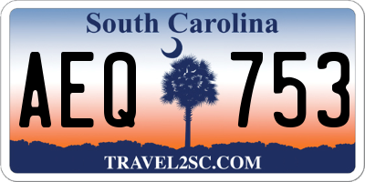 SC license plate AEQ753