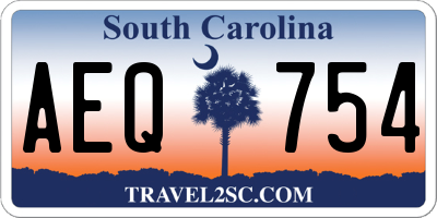 SC license plate AEQ754