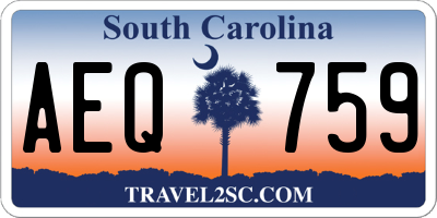 SC license plate AEQ759