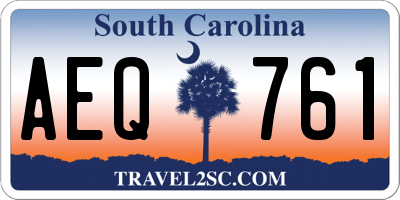 SC license plate AEQ761