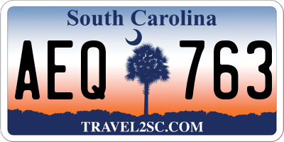 SC license plate AEQ763