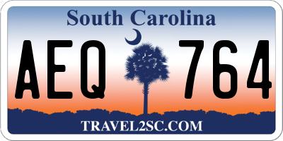 SC license plate AEQ764
