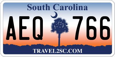 SC license plate AEQ766
