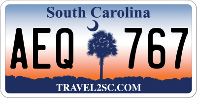 SC license plate AEQ767