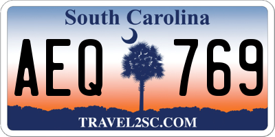 SC license plate AEQ769