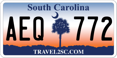SC license plate AEQ772