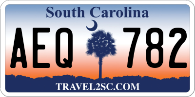 SC license plate AEQ782