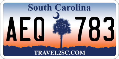 SC license plate AEQ783