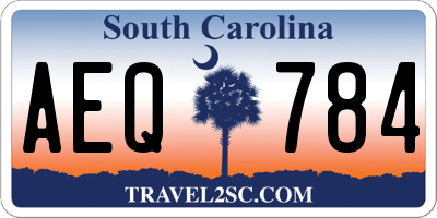 SC license plate AEQ784