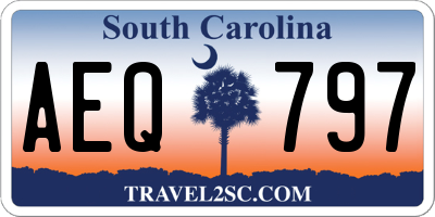 SC license plate AEQ797