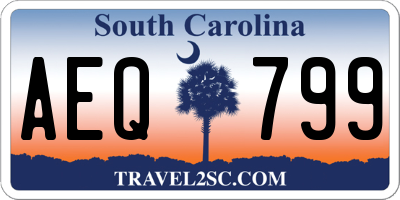 SC license plate AEQ799