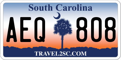 SC license plate AEQ808