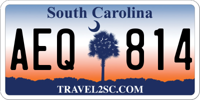 SC license plate AEQ814