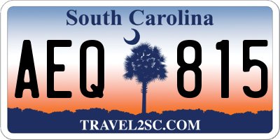 SC license plate AEQ815