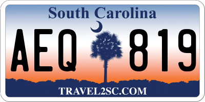 SC license plate AEQ819