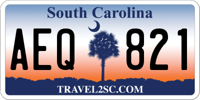SC license plate AEQ821
