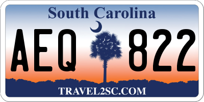 SC license plate AEQ822