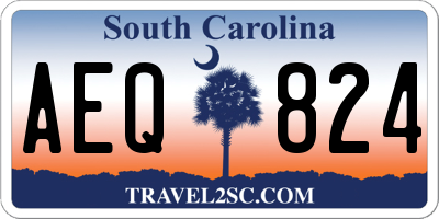 SC license plate AEQ824