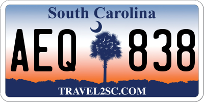 SC license plate AEQ838